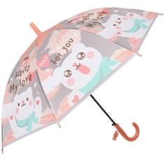 sarcia.eu Avtomatski dežnik za otroke, beli medved, zložljiv dežnik s piščalko 83 cm