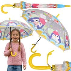 sarcia.eu Avtomatski otroški dežnik, pingvin, zložljiv dežnik s piščalko 83 cm