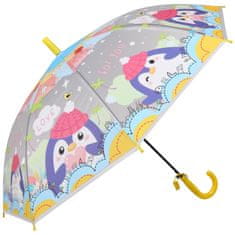 sarcia.eu Avtomatski otroški dežnik, pingvin, zložljiv dežnik s piščalko 83 cm
