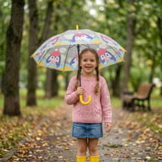 sarcia.eu Avtomatski otroški dežnik, pingvin, zložljiv dežnik s piščalko 83 cm