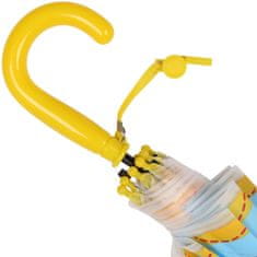 sarcia.eu Avtomatski otroški dežnik, pingvin, zložljiv dežnik s piščalko 83 cm