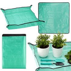 GARDEN LINE Velika podlaga za presaditev rastlin in cvetja s pritisknimi zaponkami, vodotesna podlaga za sadike 100x100 cm