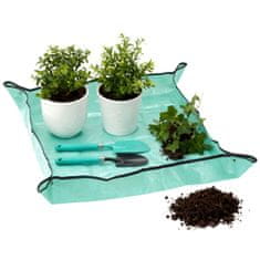 GARDEN LINE Velika podlaga za presaditev rastlin in cvetja s pritisknimi zaponkami, vodotesna podlaga za sadike 100x100 cm