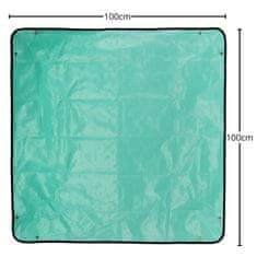 GARDEN LINE Velika podlaga za presaditev rastlin in cvetja s pritisknimi zaponkami, vodotesna podlaga za sadike 100x100 cm