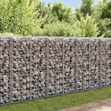 Vidaxl vidaXL Gabionska košara s pokrovi, pocinkana žica, 100x30x30 cm