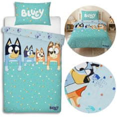 sarcia.eu BLUEY Obratna otroška posteljnina z zadrgo, 100% bombažna posteljnina 135x200cm+74x48cm OEKO-TEX