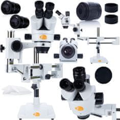 Rosfix Stereo Mikroskop Jupiter Pro – Trinokularna Glava, Povečava 7X-45X | Osvetlitev 56xLED, Kamera Pegasus
