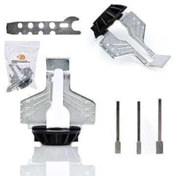 Rosfix Set Orodje za Brušenje Verige – 3 Frezi, Montaža na Brusilko, Jeklo in Plastika | 7×4 Cm