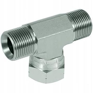 Rosfix Razdelilnik 1/4 za Barvanje – Notranji in 2x Zunanji Navoj, 400 Bar, Inox | za 2 1/4 Tuljave