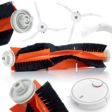 Rosfix Set Krtač za Robotski Sesalnik – Glavna + 2 Stranska | za Xiaomi Mi Vacuum, Roborock S5–S6 MaxV