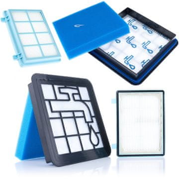 Rosfix Set Filtri za Sesalnik Philips PowerPro FC9331–FC9573 – HEPA, Pena, Izhodni | 99,95% Filtracija