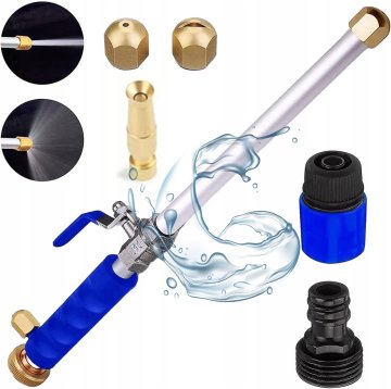 Rosfix Set Tlačna Lanca za Vrtno Cev 3/4 – 25 Bar, 46,5 Cm, 3 Šobe, Aluminij | do 60 °C, 15 M Domet