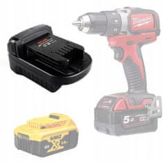 Rosfix DW18ML Adapter – Pretvornik Baterije Dewalt 18V za Orodja Milwaukee 18V | Združljiv z M18