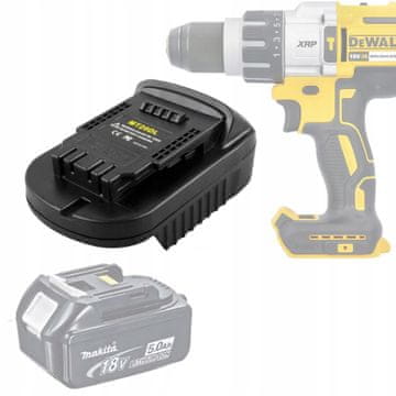 Rosfix Adapter DW18ML – Pretvornik Makita 18V Akumulator na Dewalt 18V | Trpežna Konstrukcija, Enostavna Namestitev | za Brezžično Orodje Dewalt