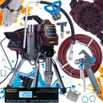 Zenthril Zenthril Zenith h Airless Brizgalna Naprava – 3200W, 20MPa, 4.5L/min, LCD | Brezkrtačni Motor, Šoba 0,031.