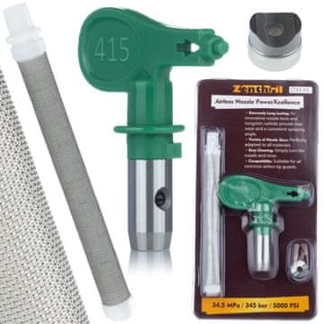 Zenthril Zenthril PowerXcellence 415 Brizgalna Glava – 20 Cm Širina, Filter 60 Mesh | za Uretan, Epoksid, Akril