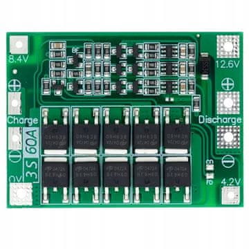 Rosfix Modul Polnjenja z Balanserjem 3S – za Li-Ion, 60A, 15A, 60×41×4 Mm, Zaščita Celic | Sistem BMS