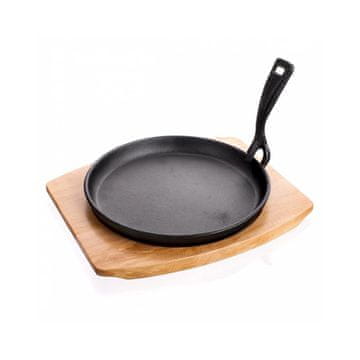 Banquet litoželezna ponev z leseno desko 41001