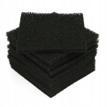 Rosfix Filter z Aktivnim Ogljem 130x130x10 – Nadomestni Del za Pohlajevalnik FA-400, ZD-153, JH50 | Komplet 10 Kosov, PU Pena