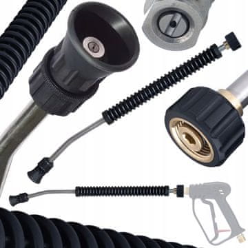 Rosfix Lance From Ukrivljenim Kotom 15° Behind Tlačni Čistilnik – 90 Cm, M22x1.5, Ploščata Šoba, Nerjaveče Jeklo | za Karcher HD/HDS | za Čiščenje Površin