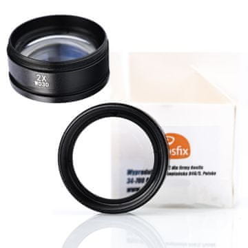Rosfix Objektiv za Stereoskopski Mikroskop 2X – 48 mm Navoj, 30 mm Delovna Razdalja | Visoka Kakovost