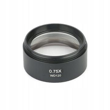 OEM Objektiv 0.75X za Stereoskopski Mikroskop – 48 mm Navoj, 120 mm Delovna Razdalja | Visoka Kakovost