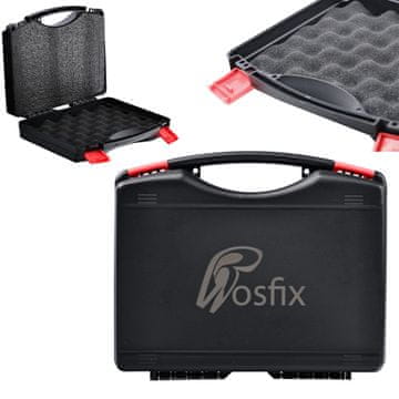 Rosfix Kovček za Orodje 253X213X72 mm – Trpežna Plastika, Prilagodljiva Pena, Močne Zaponke | za Elektroniko in Servis | Organizator Orodja