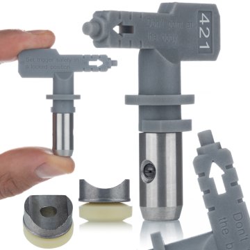 Rosfix Set Brizgalna Glava Hi-Flow 421 – 20 cm Širina, 0.021"" Šoba | za Visokotlačne Agregat