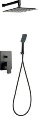 slomart Vgradni tuš set CARRE BLACK
