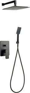 slomart Vgradni tuš set CARRE BLACK