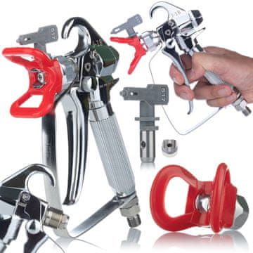 Rosfix UltraSpray J-18 Set Brizgalna Glava – 3600 Psi, Šoba 517, 1/4"" in 7/8"" Navoj, Vgrajen Filter | za Barvanje Sten, Stropov, Ograd