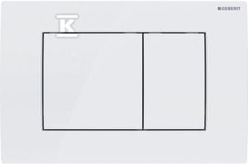 slomart Geberit Delta20 tipka za splakovanje, sprednje aktiviranje, bela-alpska, pravokotna