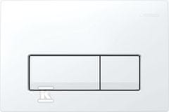 slomart Geberit Delta50 tipka za splakovanje, sprednje aktiviranje, bela-alpska, pravokotna