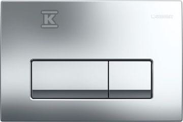 slomart Geberit Delta50 tipka za splakovanje, sprednje aktiviranje, sijajni krom, pravokotna