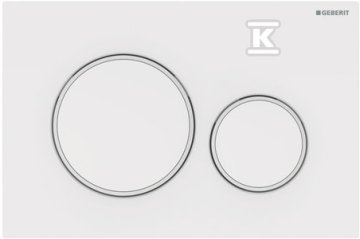 slomart Geberit Sigma20 splakovalna tipka, spredaj aktivirana, bela-mat bela-bela, okrogla