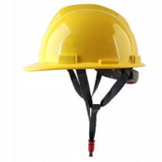 Rosfix Zaščitna Čelada PP-4K – HDPE, 4 Ventilacijske Reže, 6-Točkovno Vpetje, Rumena | -10°C do +50°C