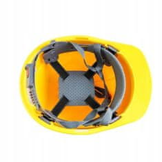 Rosfix Zaščitna Čelada PP-4K – HDPE, 4 Ventilacijske Reže, 6-Točkovno Vpetje, Rumena | -10°C do +50°C