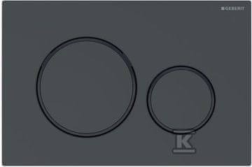 slomart Geberit Sigma20 splakovalna tipka, spredaj aktivirana, črna-mat črna-črna, okrogla