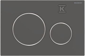 slomart Geberit Sigma20 splakovalna tipka, sprednja montaža, mat črna, enostavna za čiščenje, okrogla