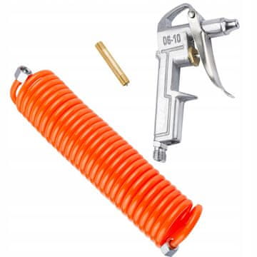 Rosfix Pihalna Pištola z Vijačnim Cevom – 5 m, 1/4"" Notranji Navoj, 2 mm Izpust | Poliuretan, Aluminij