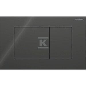 slomart Geberit Sigma40 splakovalna tipka, sprednja, črno steklo, pravokotna