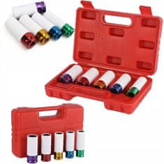 Rosfix Set Udarnih Nasadnih Ključev 1/2"" – za Alu Platišča, CrV, 15–22 mm, 79 mm Dolžina | v Kovčku