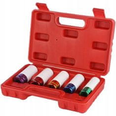 Rosfix Set Udarnih Nasadnih Ključev 1/2"" – za Alu Platišča, CrV, 15–22 mm, 79 mm Dolžina | v Kovčku