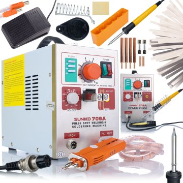 Rosfix Varilni Aparat Sunkko 709a – Točkovno Varjenje Baterij z Lutilnikom T12 | 3,2 kW, 500 a, 220 v, 50 w