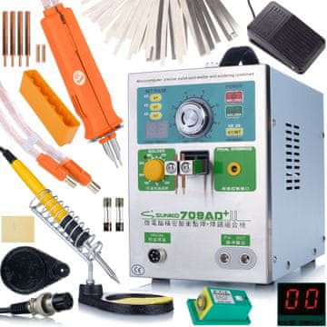 Rosfix Zgravalni Stroj Sunkko 709AD+ – Točkovno Varjenje Baterij | 3,2 kW, 800a, T12 Spajkalnik, 220v
