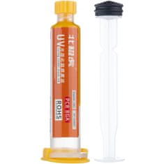 Rosfix UV Spajkalna Maska – Pomarančna Zaščita PCB 10 ml | Neprevodna, Hitro Strjevanje, 95 mm Injector