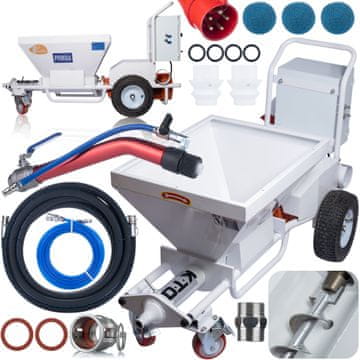 Rosfix ProMultiSpray PRMS4 Brizgalna Naprava – 4KW, 130l, 150m²/H, 380v, ≤6mm Delci | za Tinke v Barvah