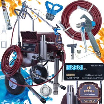 Zenthril Enota Zenthril Fusion Q LP za Barvanje – 3000w, 20MPa, 4l/Min, 0.031"" Šoba, ZenControl | Brezkrtačni Motor, LCD | za Profesionalno Uporabo