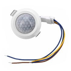 Rosfix PIR Senzor Gibanja 230v – za Vgradnjo Ø20 mm, 40 s Čas, 110°, 6 m Domet | ≤40w, 5 LUX