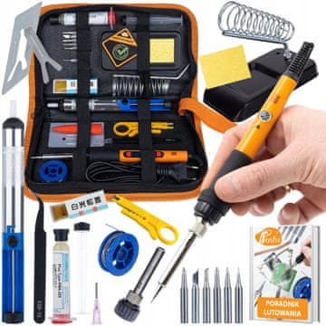 Rosfix Set Spajkalnik Pitbull 9in1 – 60w, Regulacija, Topnik, Cev, Kalafonija, Orodja, Case | Elektronika, SMD, DIY